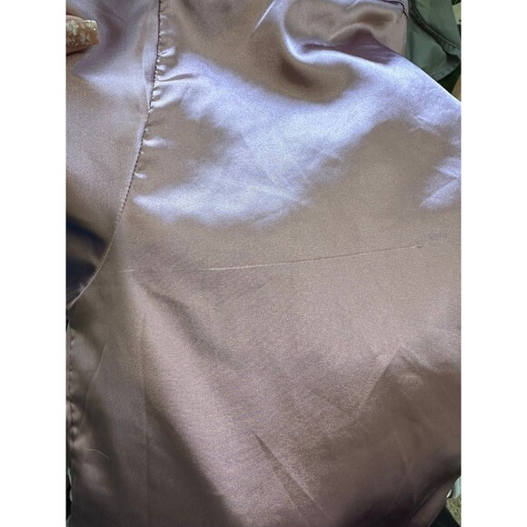 Unbranded Mauve Pink Button Down Pull On Shorts Satin Pajamas PJ Set XL - Picture 10 of 11